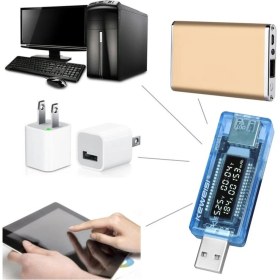 Resim Private Cep Telefonu Şarj Test Kontrol Cihazı Pil Durumu Kapasite Akımı USB Çıkışı Ölçer 