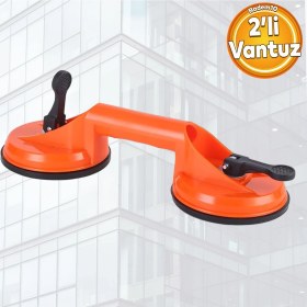 Resim Vantuz Cam Vantuzu Vakumlu Cam Fayans Ahşap Tutucu Taşıma Araba Kaporta Göcük Çektirme 2'li Plastik 