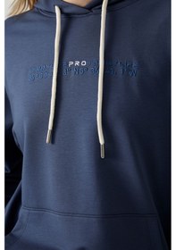 Resim Tommy Life Petrol Kapüşonlu Kanguru Cep Oversize Lastik Paça Kadın Eşofman Takımı - 95288 Petrol 