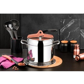 Resim Evimsaray Düdüklü Tencere Zümrüt Bakır 4lt Gri 