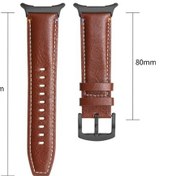 Resim Qyouth Yedek Watch Uyumlu Ultra Samsung Saat Kayış Kahve Horse Hakiki Gerçek Deri Dana Crazy Bandı 47mm 