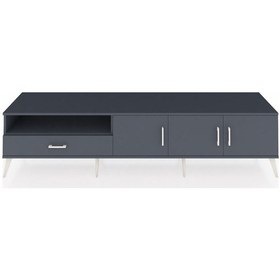 Resim Hyperion Tv Ünitesi 3 Raflı Tek Çekmeceli 3 Kapaklı 220x44x51 Antrasit-antrasit Antrasıt/antrasıt - Antrasıt 