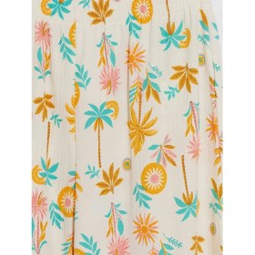 Resim LC Waikiki Lcw Kids Ekru Kız Çocuk Desenli Geniş Paça Pantolon 