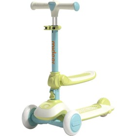 Resim Mideer Katlanabilir 2'si 1 Arada Işıklı Scooter Yeşil 