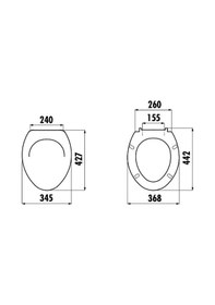 Resim Creavit Çınar Thermoplast Yavaş Kapanan Klozet Kapağı Kc0703.03 