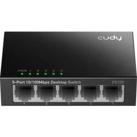 Resim Cudy Fs105 5port 10/100mbps Duvar Montajlı Metal Masaüstü Switch 