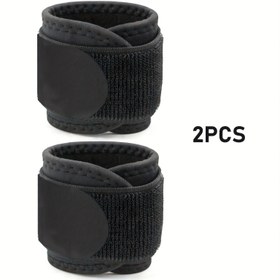 Resim 2 Adet Premium Nefes Alabilir Kompresyon Bileklik - Siyah, Spor Salonu & Ağırlık Kaldırma için Ayarlanabilir, Performansı Artırır, Antrenman Aksesuarları, Şık Tasarım, Güvenli Uyum 