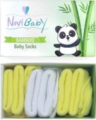 Resim Novibaby 3'lü Bambu Yenidoğan Bebek Çorabı I Flower I 0-6 ay "Karışık Renkli" 