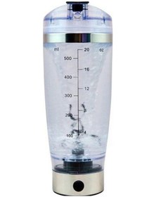 Resim Elektrikli Protein Shaker Şişesi Usb Şarj Edilebilir Karıştırma Kupası Spor Şişe Ev Ofis İçin Bpa İçermez 600ml Gümüş 