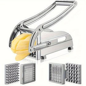 Resim Paslanmaz Çelik Çok Fonksiyonlu Sebze ve Meyve Dilimleyici - Patates, Soğan, Havuç vb. için Dayanıklı Mutfak Aleti - BBQ ve Açık Hava Pişirme için İdeal 