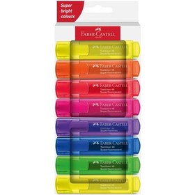 Resim Faber-Castell Fosforlu Kalem Seti 8’li, Şeffaf Gövde, 7 Farklı Renk, Yeniden Doldurulabilir, Çok Renkli 