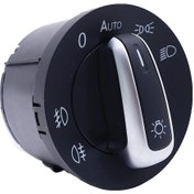 Resim Chuangyinshop Black Plastic Volkswagen Maiteng Sprint Kaedi Modelleri Için 1 Adet Ana Far Kontrol Anahtarı 5nd941431a 5nd941431b 