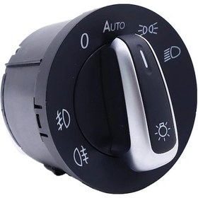 Resim Chuangyinshop Black Plastic Volkswagen Maiteng Sprint Kaedi Modelleri Için 1 Adet Ana Far Kontrol Anahtarı 5nd941431a 5nd941431b 