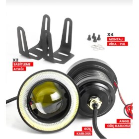 Resim 2.5 Inch Beyaz Angel Eyes-Beyaz Sis Farı 