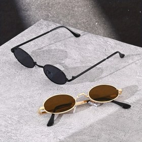 Resim Küçük Oval Çerçeve Gözlükler, Şık ve Minimalist Punk Tarzı, Her Yüz Şekline Uygun, Trend ve Çok Yönlü, Partiler, Tatil Hediyeleri ve Rahat Giyim İçin Mükemmel. 