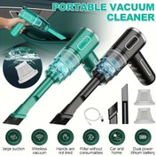 Resim BELIBUY Kablosuz Elektrikli Süpürge, Güçlü Emiş, USB Şarj Edilebilir Araba Süpürgesi, Lityum Pil, 18650 Serisi, Düz Kanatlı Kuş Memesi, 70Db Düşük Gürültü, El Süpürgesi Araba ve Ofis ve Ev için Aksesuar Kiti ve Uzatılmış Fırça ile 