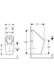 Resim Geberit Preda Pisuvar Komple Elektrikli 116.072.00.1 