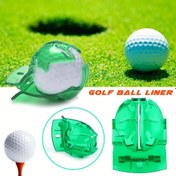 Resim Babalar Günü hediyesi Golf Topu Çizgi İşaretleyici Hizalama Aracı, Şarj Edilmemiş ABS Plastik Golf Aksesuarı, Daha İyi Put Atma ve Sürüş İçin Hizalama Hedef Şablonu 