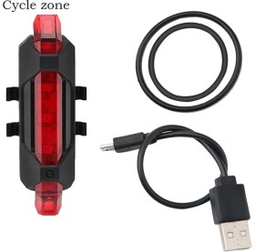 Resim Cyclezone USB Şarj Edilebilir LED Bisiklet Ikaz Lambası, Arka Uyarı Lambası 
