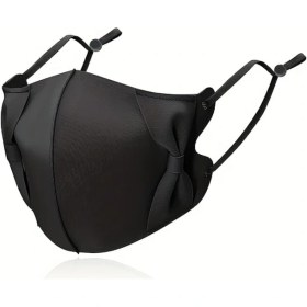 Resim Dashanshop 1 Adet Siyah Hafif Nefes Alabilir Soğutucu Yüz Maskesi Esnek Yıkanabilir Siyah 