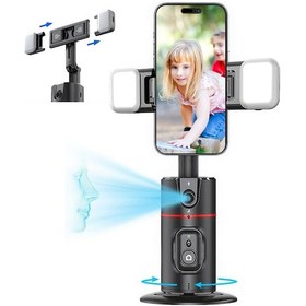 Resim Xindoker Akıllı 360 Telefon Gimbal - Yüz Tanıma, Titreme Önleme, Kablosuz Kumanda Ve 2 Adet D06 Dolgu Işığı İle Profesyonel Çekim 