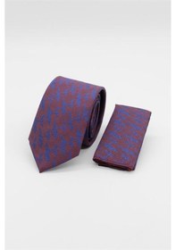 Resim İmza Bordo Desenli 6 Cm Kravat Bordo 