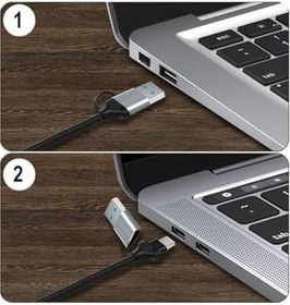 Resim Daytona HU04A Type-C/USB A To 4K 60Hz 1080P HDMI Video Capture Yakalama Hub Adaptör 