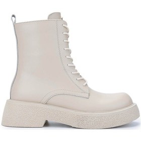 Resim Tamer Tanca Kadın Hakiki Deri Bej Casual Bot 945 4322 Bn Bot Sk24-25 Bej Dr Bej 