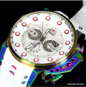 Resim Invicta I Force Bomber Iridescent Beyaz Rubber 50 MM Chronograph 25277 Erkek Kol Saati 886678312148 