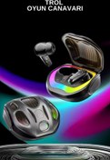 Resim VOOKA Trol Gaming Kablosuz Bluetooth 5.4 Oyuncu Kulaklık, 50 ms Gecikme, Çift Mod, HD Mikrofon ENC/TWS 
