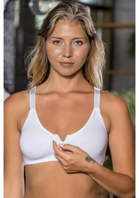 Resim Gallipoli 1061 Kadın Pamuklu Önden Açılır Desteksiz Bralet Sporcu Medikal Sütyen 001 