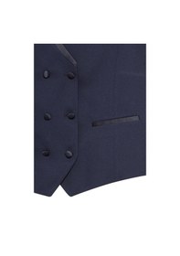 Resim Süvari Lacivert Slim Fit Armürlü Sivri Yaka 6 Drop Smokin & Damatlık 