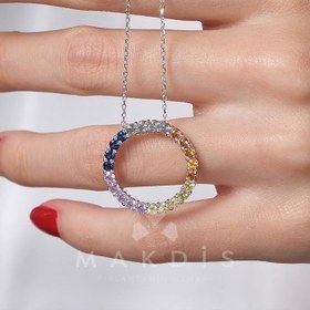 Resim 1.90 Karat Renkli Tasarım Pırlanta Kolye - HRD Sertifikalı 