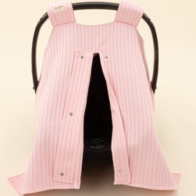 Resim Puset Örtüsü - Tek Taraflı - Koyu Pembe Örgü 