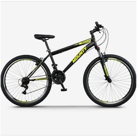 Resim 27. 5 JANT V FREN ÖN AMORTİSÖRLÜ BİSİKLET SİYAH NEON SARI 