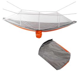 Resim Hamak 7410 Fileli ve Cibinlikli Pro Hamak 190x70cm Turuncu-Gri - Standart 