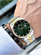 Resim Bentini Takvimli Taşlı Erkek Kol Saati – Çelik Kordon, Su Geçirmez, 2 Yıl Garantili, Hediye Bileklik 