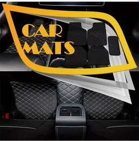 Resim Honeybeeshop Tesla Model 3 2019-2023 Xpe Zemin Matı Siyah Beyaz Izgara Çizgi Dayanıklı Şık Kolay Temiz 