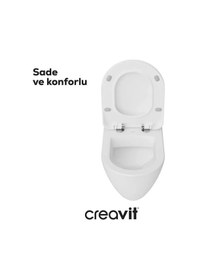 Resim Creavit Terra Rim-off Asma Klozet + Creavit Duck Yavaş Kapanır Kapak 