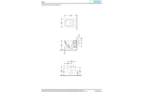 Resim Serel Rita 52 cm Kanalsız Asma Klozet Kapak Hariç RT26ADS110H 