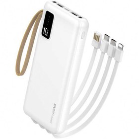 Resim İP10 10000mAh 2xUsbA + Type-C + Micro + Lightning Çıkışlı Led Göstergeli Powerbank Beyaz 