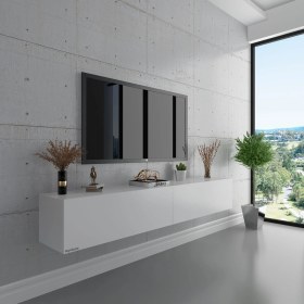 Resim Myniture Duvara Monte Tv Sehpası Beyaz S6106-1 