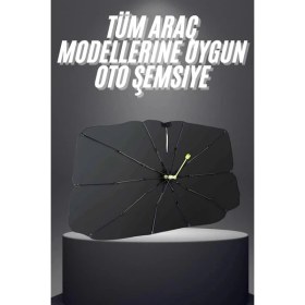 Resim Datatek Yeni Nesil Tüm Araç Modellerine Uygun Oto Şemsiye Katlanabilir Uv Işınlarına Karşı 