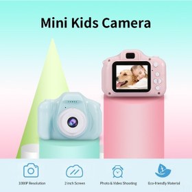 Resim Lemestar Çocuklar İçin Mini Dijital Kamera: Fotoğraf & Video Çekimi, 2.0 İnç Ekran, 32gb Hafıza Kartı Pembe 