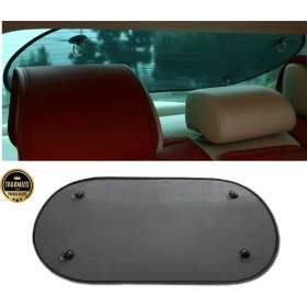 Resim Fiat 500 C 2013-2014-2015-2016-2017-2018-2019 Güneşlik Perde Arka Cam Için , Oval Tül Vantuzlu 