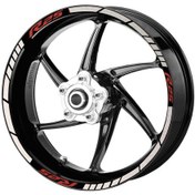 Resim Deeb Yamaha R25 Jant Şeridi Beyaz Kırmızı Model X 