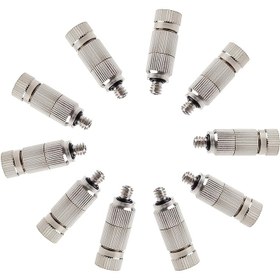 Resim 10 Adet Sprey Nozulu Açık Hava Soğutma Sprey Sistemi için, Yüksek Basınçlı Damlama Önleyici Temizlik (0,2 Mm), Bahçe, Soğutma, Hava Nemlendirme vb. için Uygun 