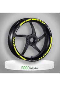 Resim Florasan Sarı Iıyamaha Xmax Uyumlu 1 Set Jant Şeridi Çok Renkli 