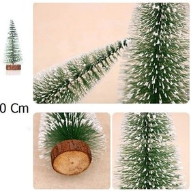 Resim Yılbaşı Ağacı - Masa Ağacı Kütüklü 10 Cm 