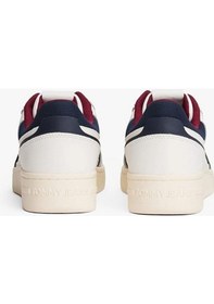 Resim Tommy Hilfiger Fine Cleat Retro Basketball Erkek Beyaz Spor Ayakkabı-9601 Rwb 